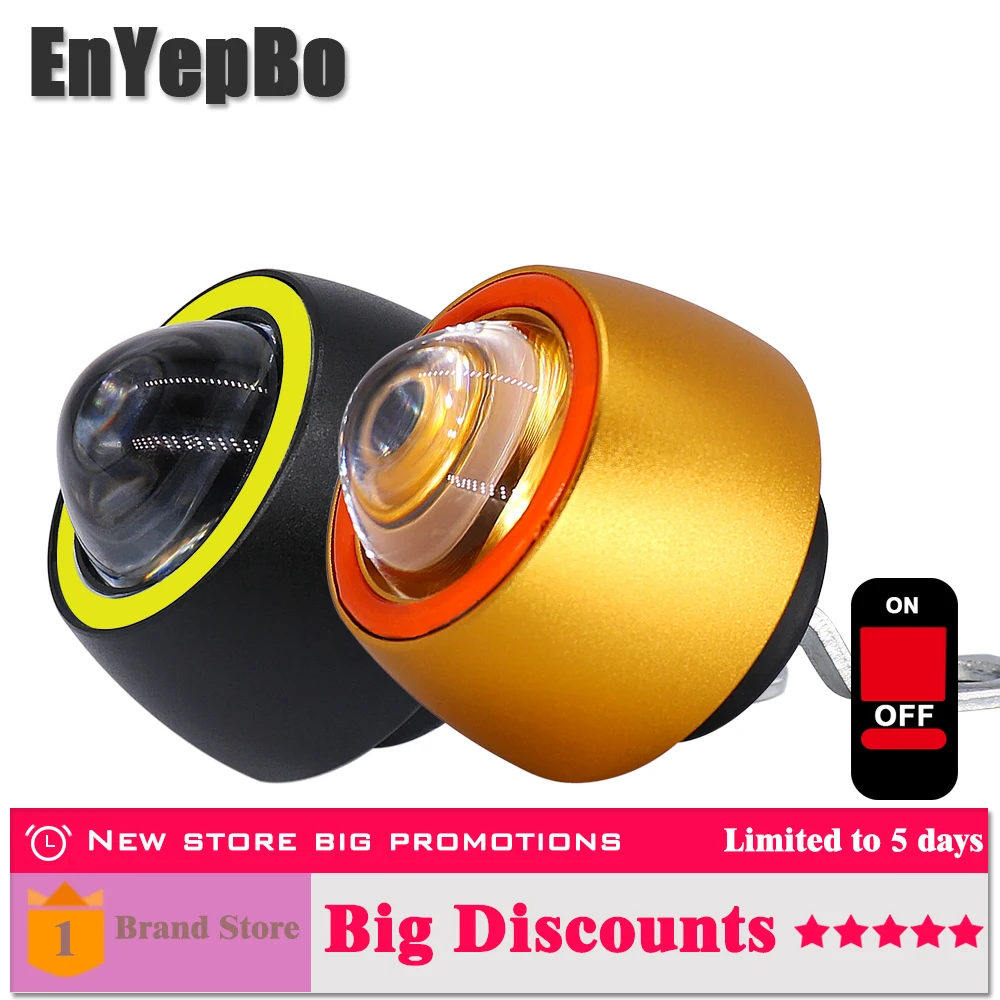 

EnYepBo 2PCS Motorcycle Light DC 12V Angel eye Spotlight Daytime Running Lights DRL Flashing Light Motorcycle Accessories
