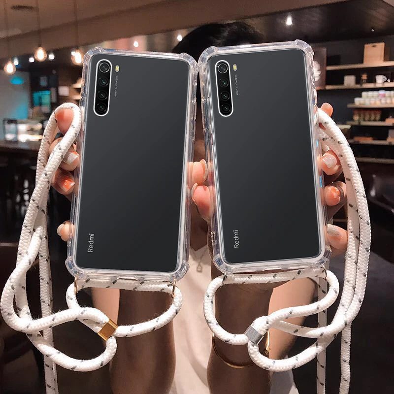 Чехол для Red mi Note 7 6 5 K20 Pro ремешок с ожерелье-шнурок с кулоном плеча шеи чехол для Xiaomi mi 8 9 Lite SE CC9 CC9E A3 крышка