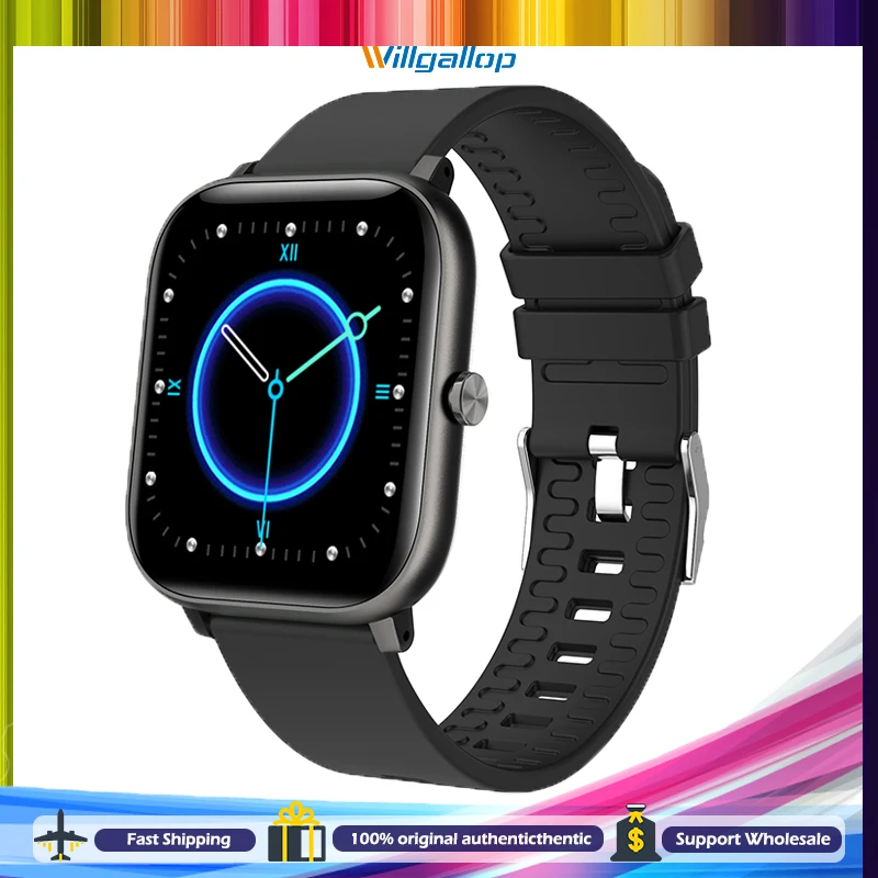 Willgallop P18 Smart Watch Men Women  Fitness Tracker Clock Multiple Sports Modes Smartwatch Heart Rate Bracelet for IOS Android