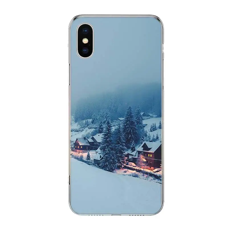 TW151-7 Пейзаж зимний светильник Снежный чехол для телефона для iPhone 11 Pro 7 6X8 6S Plus XS MAX+ XR 5S SE 10 Ten Art TPU Coque Capa Shell - Цвет: TW151-7