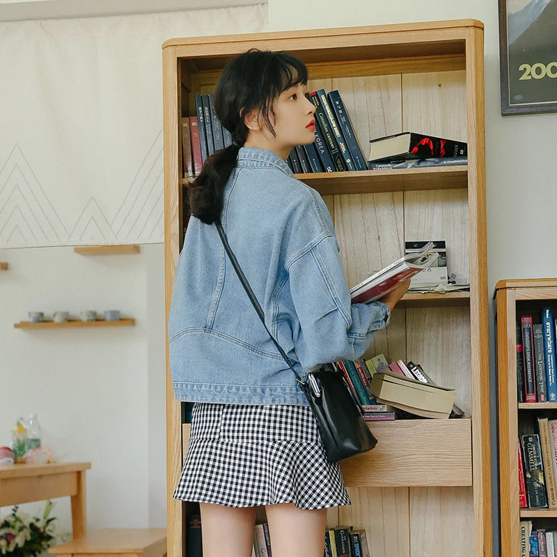 

Jeans Coat Women's Short Loose-Fit Students Korean-style BF Style Jacket New Style Autumn Versitile Fashion Denim Top Women's