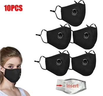 

10pcs Mask Unisex fashion Reusable Dustproof Foggy Sun Protection PM2.5 Pollution Respirator Breathing Cover Filter device Masks