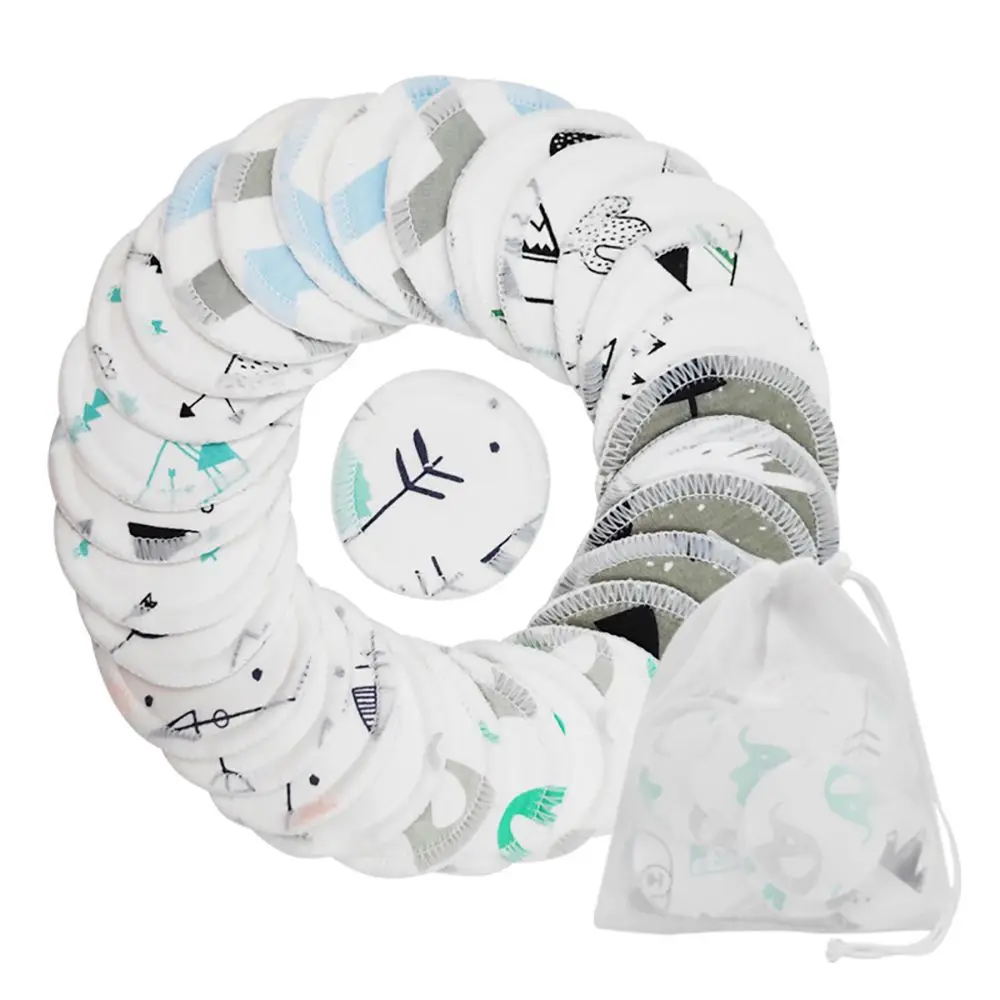 

Reusable Makeup Remover Cottons Washable Cosmetic Cotton Pads Facial Cleaning Cloth Three Layers Cleaning Puff with Storage Bag
