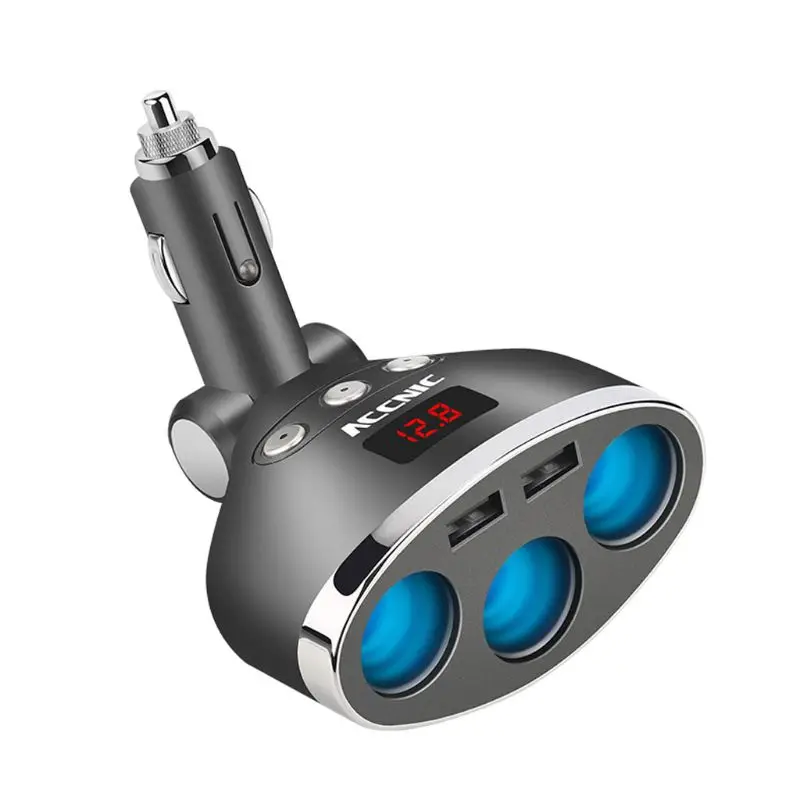 Автомобильный адаптер для зарядного адаптера Dual USB штекер 3 синий светодиодный светильник данные кабели, легко носить с собой подходит для детей возрастом от 12V 24V 120W авто аксессуары