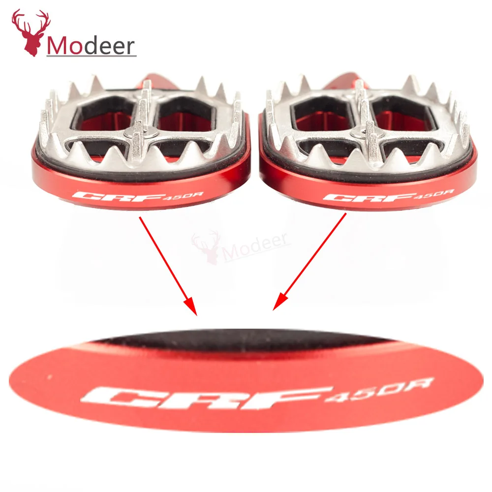 CRF450R RED Мотоциклетные задние Пассажирские подножки, педали, подставка для ног, скутер, подножки для HONDA CRF450R CRF 450R 450 R - Цвет: CRF450R RED