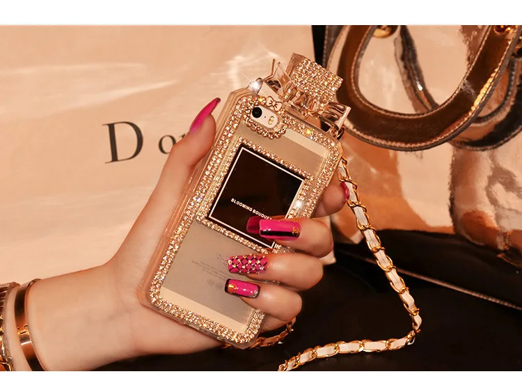 Case de Telefone de Garrafa de Perfume de Luxo para Samsung Edge s9 S10 Plus Note9 Note10 Nota 8 9 10 Capas Cabidas Preto Branco S20 s6 s7 s8 3 s7 s8 s9 s10 plus note9 note10