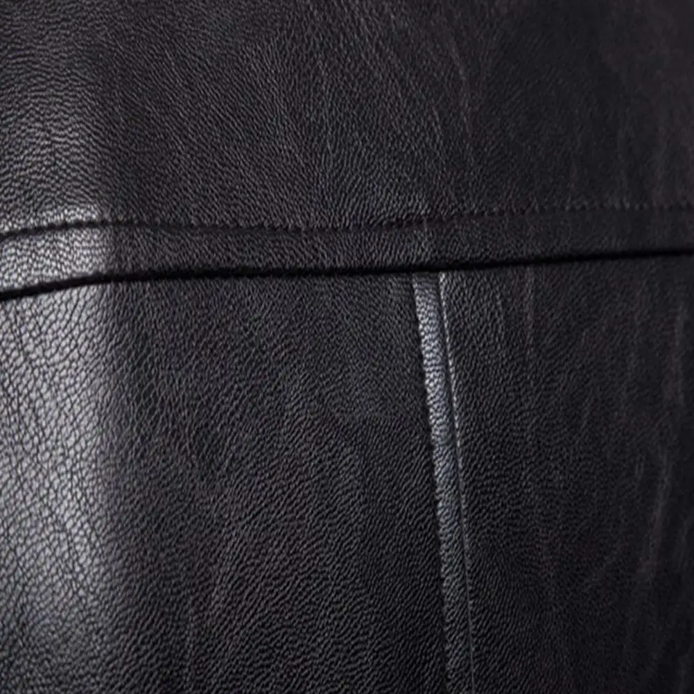 Men Faux Leather Black Motorcycle Leather Jacket Detachable Hooded Coat Fit Hoody Style Waterproof Men Tops For Autumn Winter
