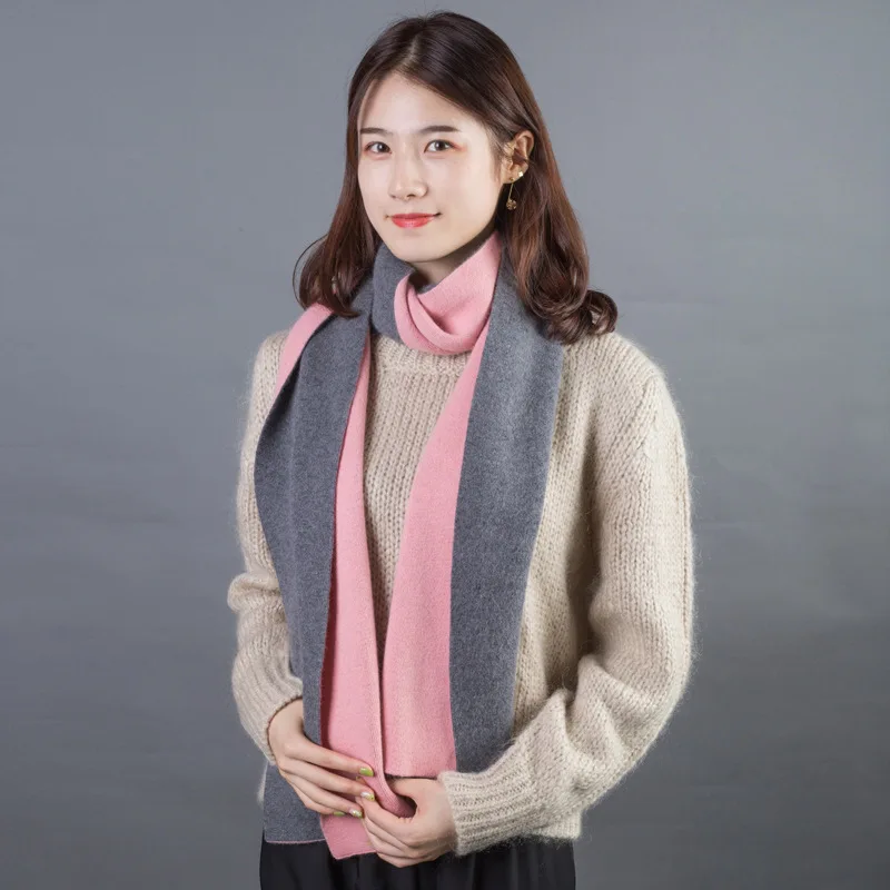 

2019 New Style Double-Sided Scarf Autumn And Winter for Both Men And Women Autumn And Winter Double-Sided Scarf Two Sorts Color