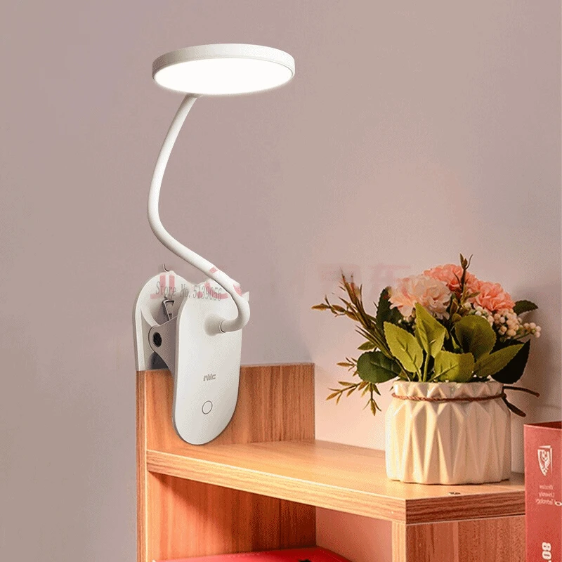 NewXIAOMIMIJIACliponTableLampLEDreaddesklampstudytablelightPortable360°bendingBedsidenightlightUSBcharging