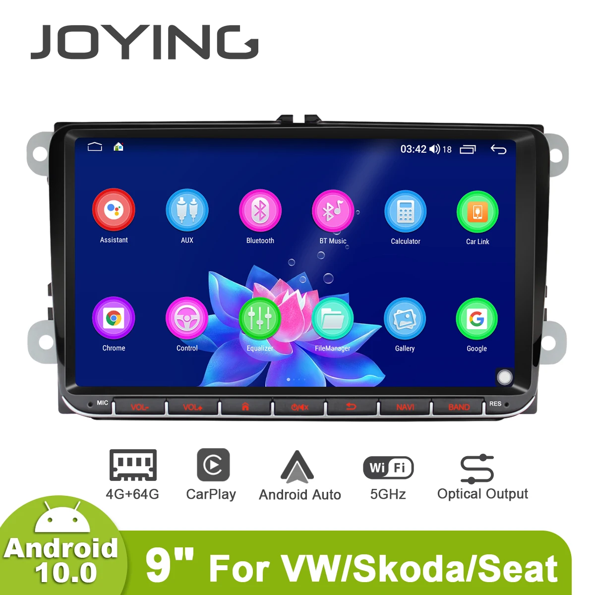 Автомобильная магнитола JOYING плеер с 9 дюймовым дисплеем восьмиядерным