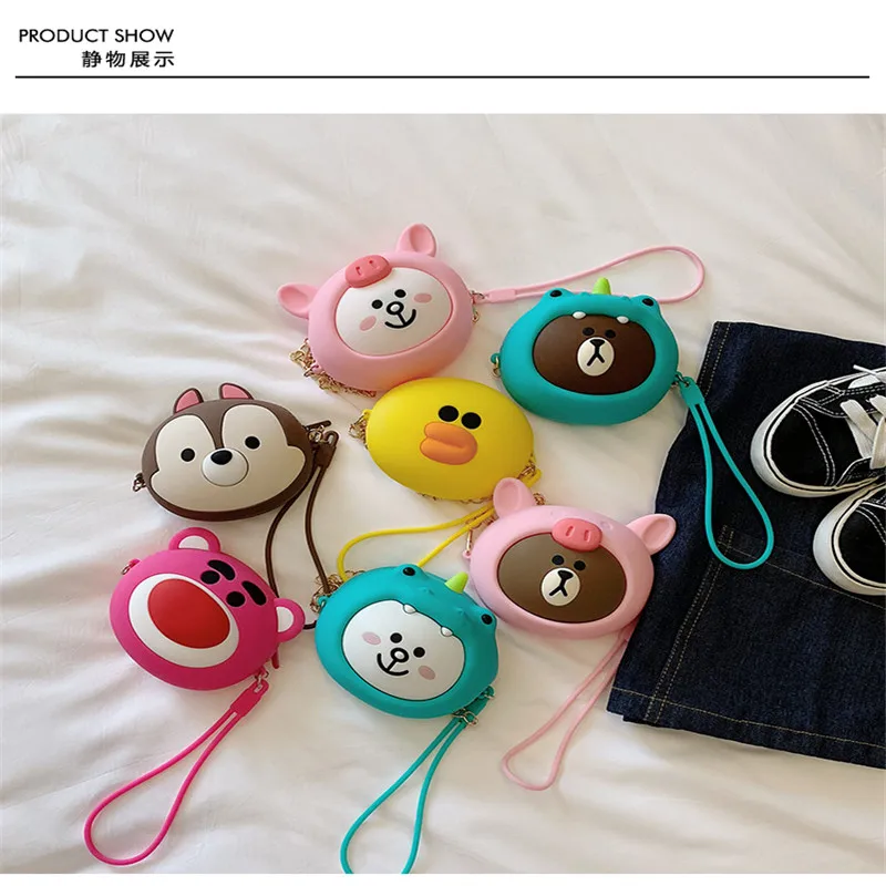 

10pcs Fashion Children Shoulder Bag Mini Box For Earphone Simple Circle Bag All-Match Key Coin Purse Cute Princess Handbag