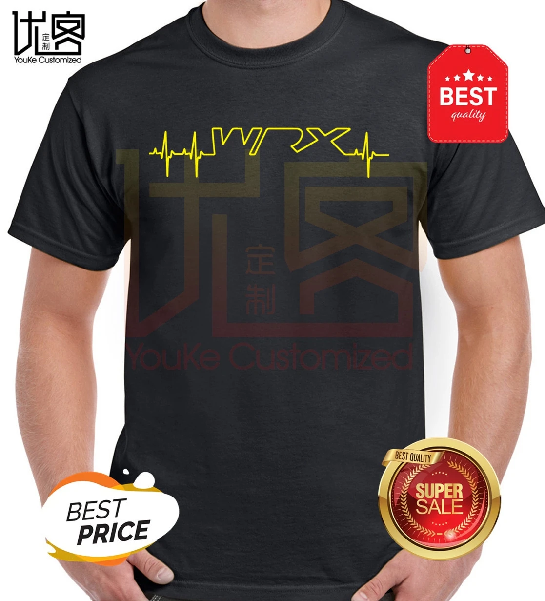 

WRX Heartbeat T-Shirt Men's women's Summer 100% Cotton Team Tees Male Newest Top Popular Normal Tee Shirts