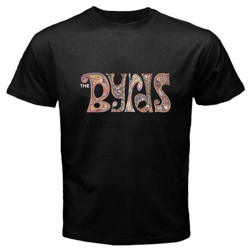 Новинка Мужская черная футболка с логотипом Byrds 1960 Pop Rock Icon Legend размер от S до 3XL