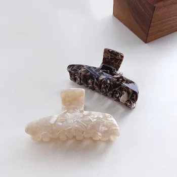 

Women Korean Fashion Hawksbill Acetate Hair Claws Marbling Assorted Medium 6CM Hair Crab Grasp Clip Clamp Hair Accessories