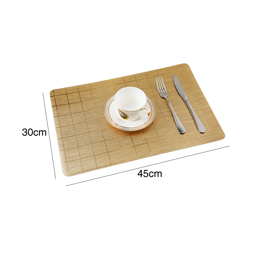 Dinner Non Slip Anti Fading Wipe Clean Multipurpose Decoration Waterproof Heat Insulated Table Mat Home Protection PVC