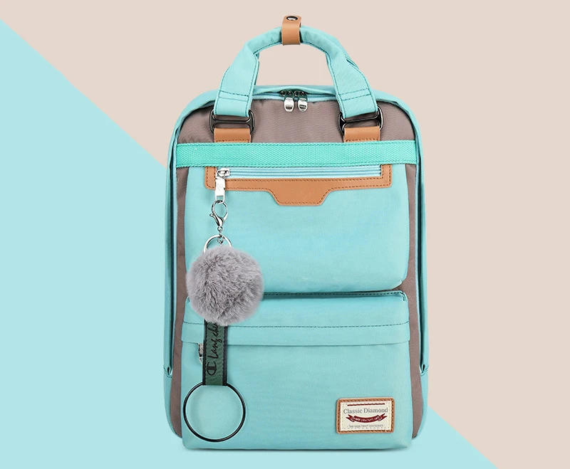 Atinfor, брендовый водонепроницаемый нейлоновый рюкзак для девочек, для средних школьников, для путешествий, рюкзаки на плечо, детские сумки для книг - Цвет: Blue