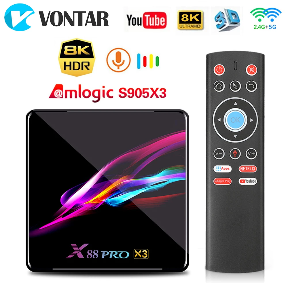 ТВ приставка X88 PRO X3 на базе Android 9,0, 4 Гб ОЗУ 64 ГБ 32 ГБ, четырехъядерный процессор Amlogic S905X3, 1080p, 4K, голосовой помощник Google, 2G, 16G|ТВ-приставки и медиаплееры|   | АлиЭкспресс