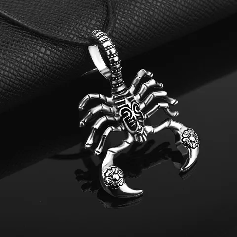 Punk Men Necklace Scorpion King Rope Clavicle Long Chain Charm Pendants Necklace For Men's Gifts Gold/Silver Color Jewelry