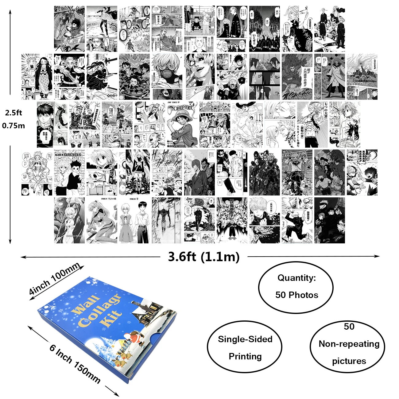 50 Pcs Anime Wand Aufkleber Manga Panel Asthetischen Fur Wand Collage Kit Schwarz Weiss Kunstdruck Poster Karte Bild Weihnachten Geschenke Wandaufkleber Aliexpress