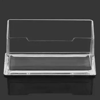 

1 Pcs Clear Desk Shelf Box Storage Display Stand Acrylic Transparent Card Holder 45*40*105mm Plastic Business Desktop V8W1