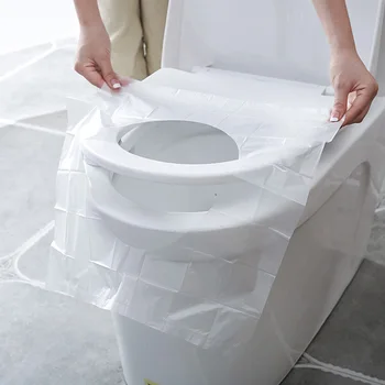 

6PCS Disposable Toilet Seat Covers Waterproof Portable Travel Bathroom Hotel Accessories Toilet Paper Mat Outdoor Tools