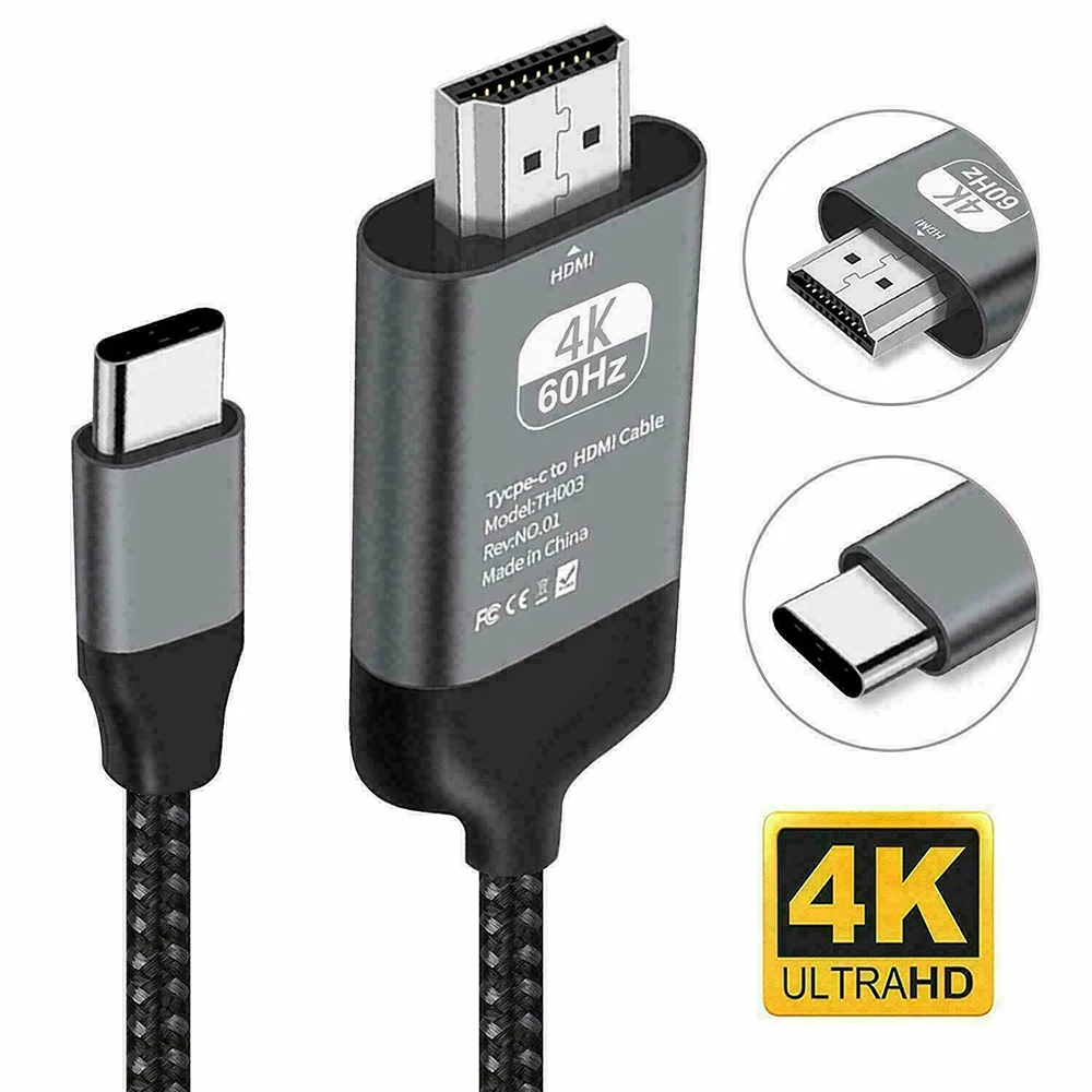  Tipo C a Hdmi Cavo Hdmi Hd 4K Audio Hdmi Cavo Convertitore Usb Cavo Adattatore per Hdtv Tv Digitale