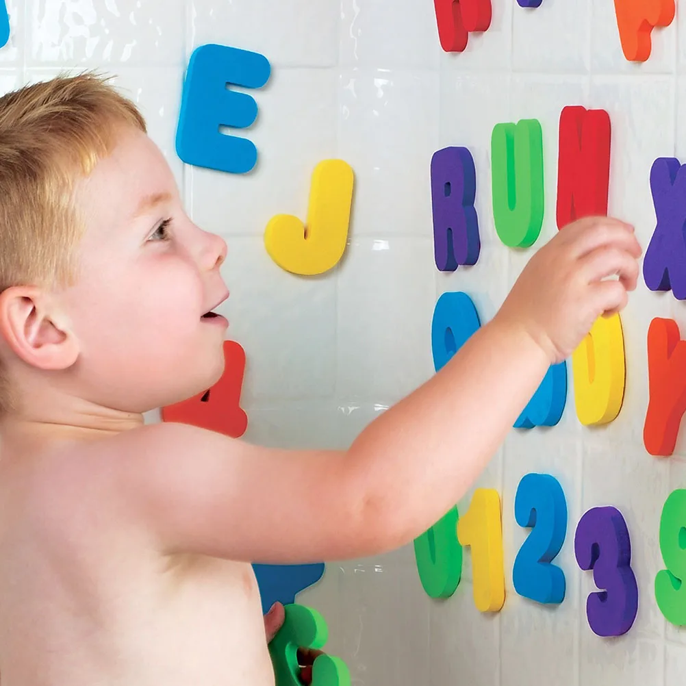 

36 Alphanumeric Puzzle Bath Toys Children Play Water Bath Water Toys Early Childhood Children Alphanumeric Stickers Toys