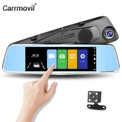 Carrmovil 7 дюймов ips сенсорный экран приборная камера Автомобильная камера в зеркале Автомобильный видеорегистратор камера Привод рекордер с