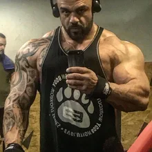 Стиль Фитнес здоровая красота жилет из чистого хлопка поглощающий пот спортивный яростный хан костюм летняя тренировочная Европа и Америка Ve