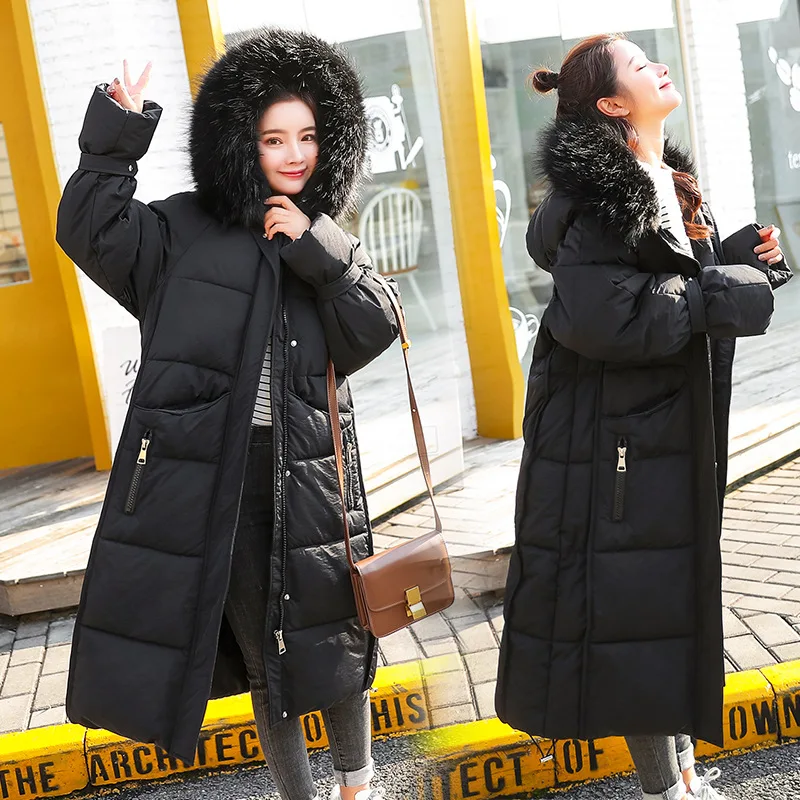 

Cotton-padded Clothes Women's 2019 Winter New Style Mid-length Waist Hugging down Jacket Cotton-padded Clothes Coat Thick Korean