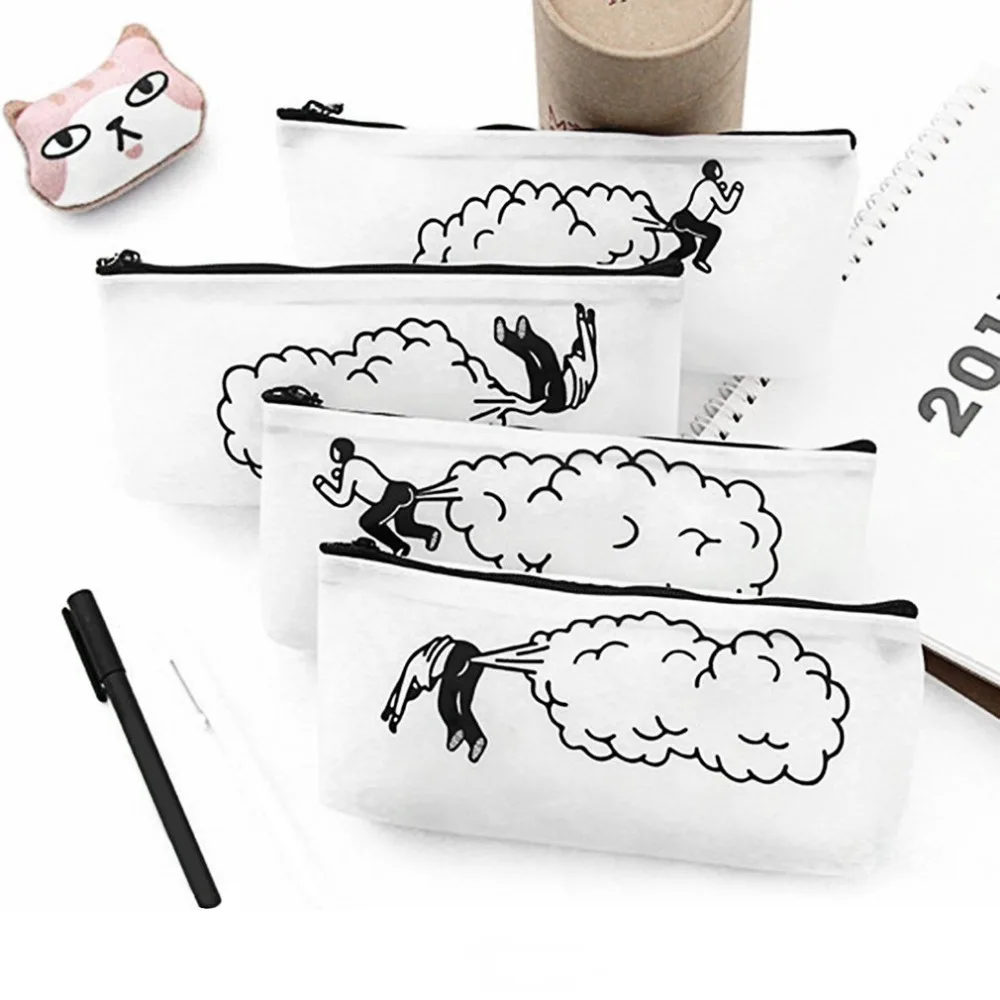 Cute Origina Silicone Pencil Case pen box Practical School Office Supplies Cute Stationery Bag With Zipper Novelty Gift For Kids