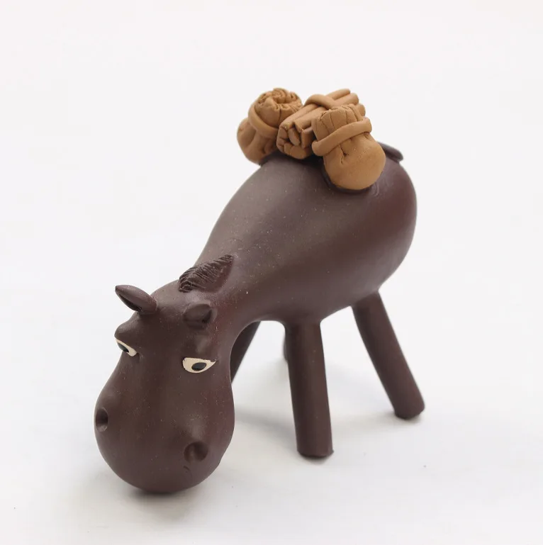 Manufacturers Direct Selling Clay Tea Ornaments Boutique Handmade Can Raise Tea Sets Tea Set Cool Animal Donkey Special Offer