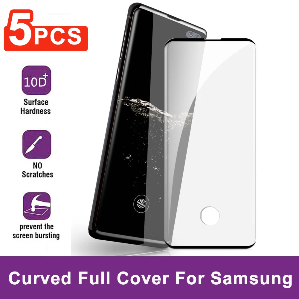 10D полный изогнутый экран закаленное стекло для samsung Galaxy S8 S9 S10 Plus S10E протектор Note 8