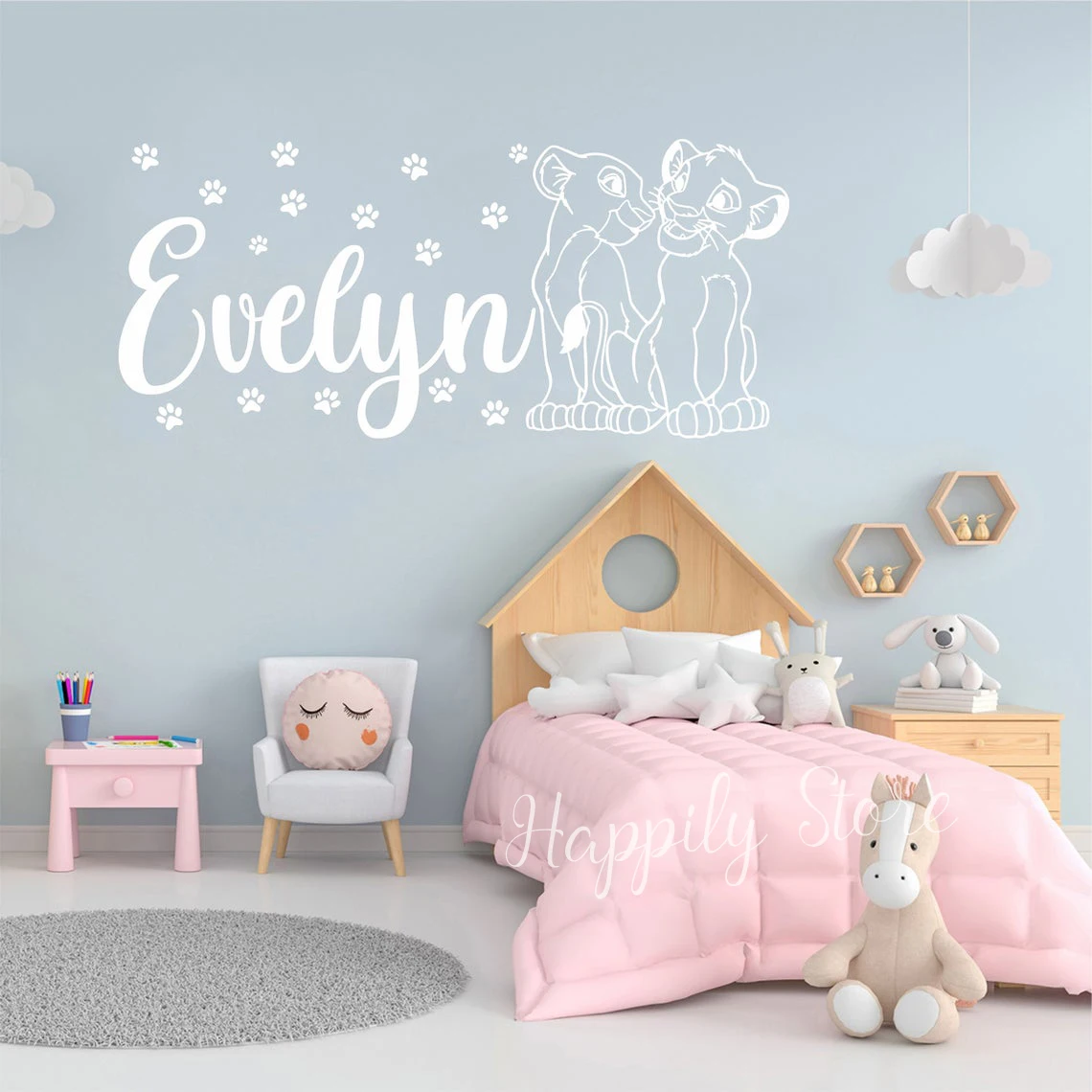 Custom Name Stencil - Nursery Stencil - Wall Stencil - Furniture Stencil