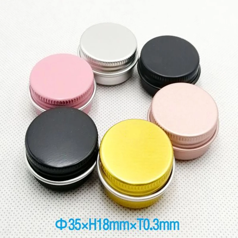 

Металлическая коробка для хранения 500 шт./лот 15 мл 15 г, 10 г, алюминиевые банки 10 мл, банки для губ, бальзам для губ, пустые банки, банки с винтовой крышкой, стандартные банки