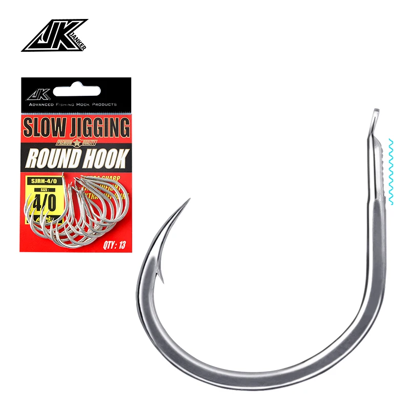 

5pcsks Fishing Fish Hooks Saltwater Tinned Fishhook Jigging Hook Assist Slow Jig Boat Fishing Tackle Accessories