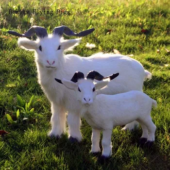 

Movie props simulation goats ornaments leather plush animal toys home decorations goat model lucky mascot home decoration
