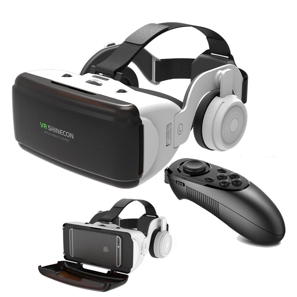Original VR Virtual Reality 3D Glasses Box Stereo Google Cardboard Headset Helmet for IOS Android Smartphone Wireless Rocker | Электроника