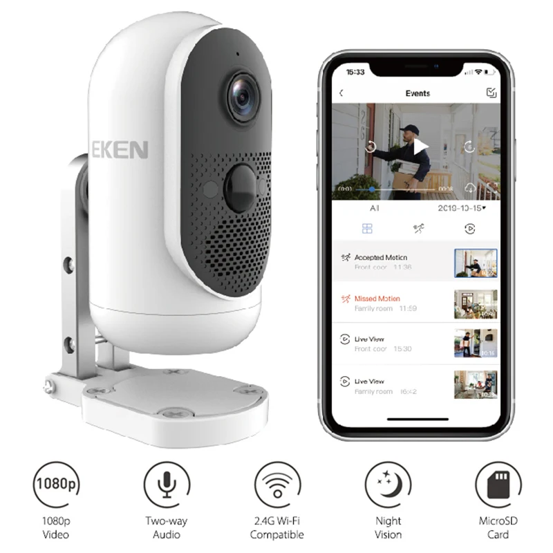 

1080p HD Battery WiFi Wireless Surveillance Camera Outdoor IP Cloud Camera Night Vision Waterproof Audio Home Security Camera