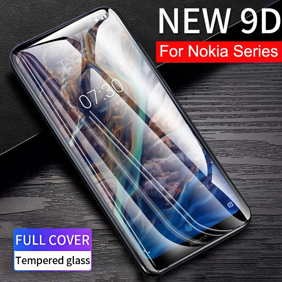 Чехол из закаленного стекла для телефона Nokia 9 puview 8 7 Plus 6 5 3 2 защитные аксессуары