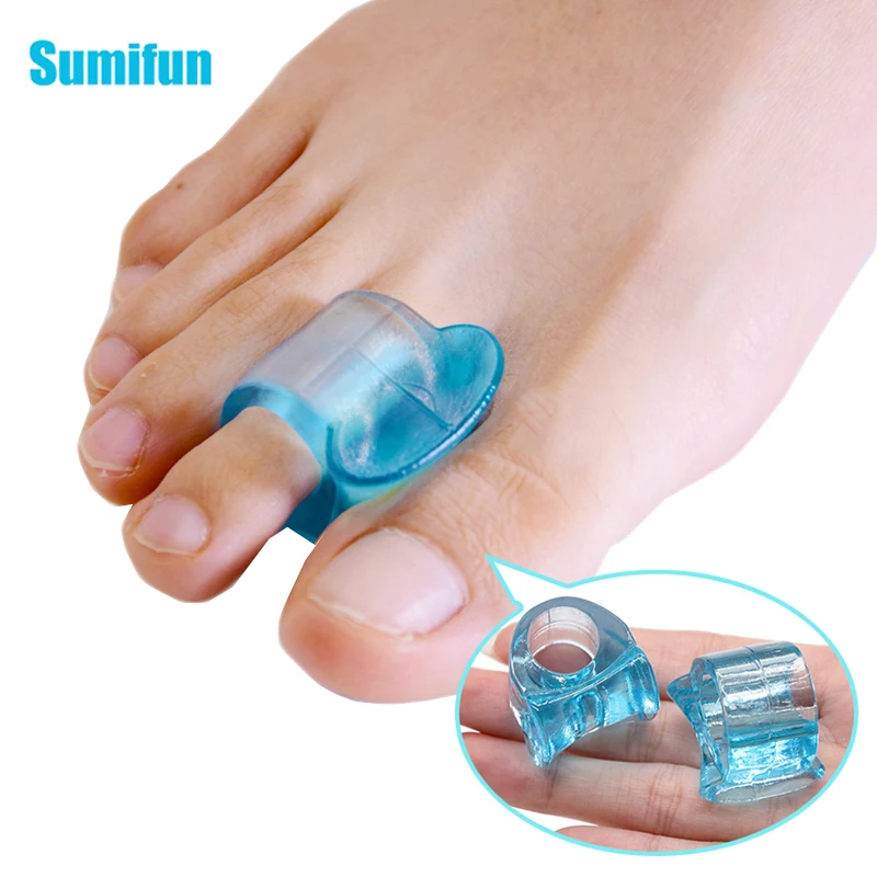 10pcs=5pairs Blue Silicone Gel Toe Separator Hallux Valgus Thumb Corrector Soft Bunion Spacers Foot Care Tool Pedicure D2853