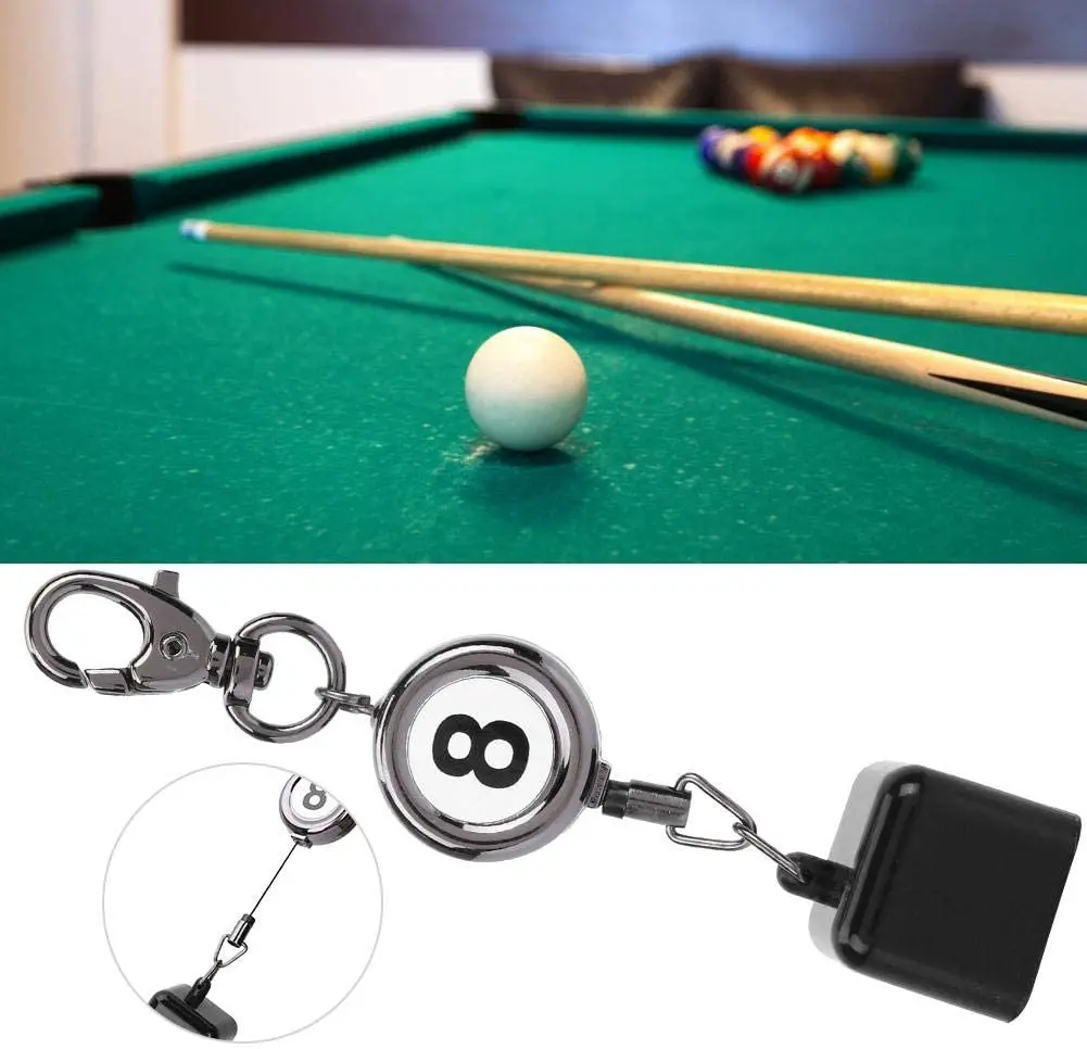 Description Picture 2 of itemSnooker Cue Chalk Holder with Retractable Key Ring, Pool Chalk Bag, Billiard Chalk Pocket