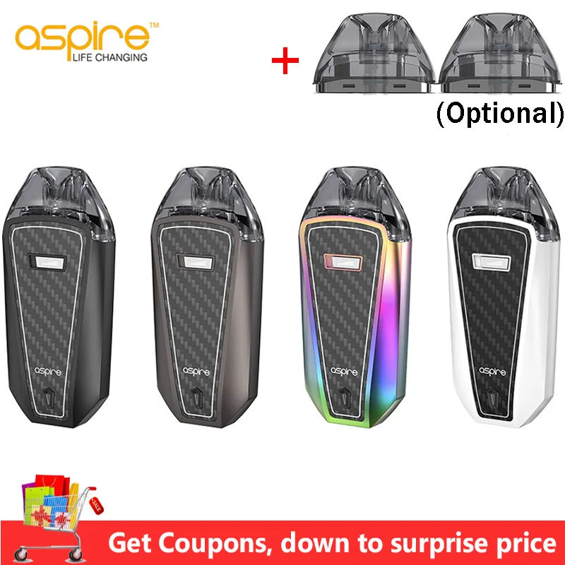 Aspire AVP Pro комплект 1200 мА/ч Батарея 4 0 мл Pod с 0.65ohm сетки катушки 1.15ohm вейп-комплект