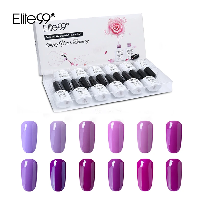 Elite99 12 шт 10 мл цветной Комплект гель-лака УФ-гель для ногтей Полупостоянный Esmalte GelLak Гибридный лак для ногтей комплект подарочная коробка - Цвет: C005