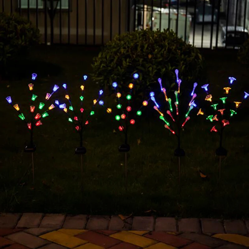 Solar Garden Lights LED Christmas LED Lights Solar Lamp For Home Outdoor Garden Decorations Solar Lawn 16 Led Bell Flower Light