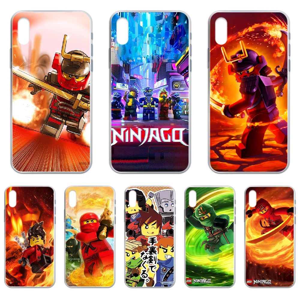 Мультяшный LE GO Ninjago чехол для телефона iphone 4 4S 5 5C 5S 6 6S PLUS 7 8 X XR XS 11 PRO SE 2020 MAX