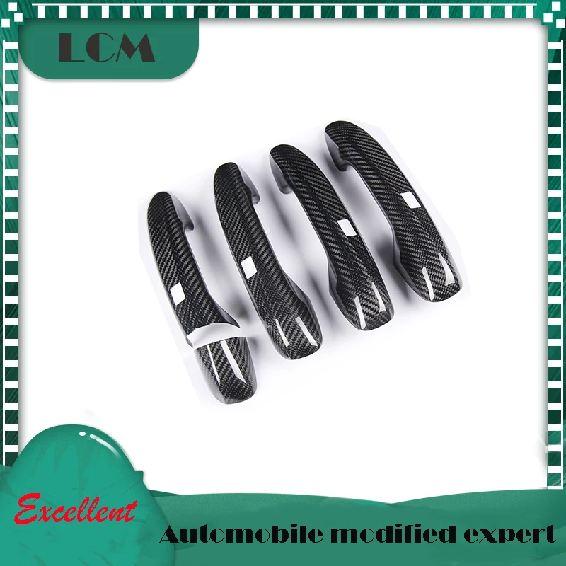 

For Mercedes Benz B C E S GLB GLC GLECLS EQC Class W205 2016-ON 4 Door Real Carbon Fiber Door Handle Cover LHD/RHD