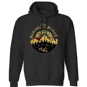 

Wander Woman Camping Hiking Mountain Vintage Mens Neutral (Womens) Winter Hoodies Sweatshirts Free Shipping