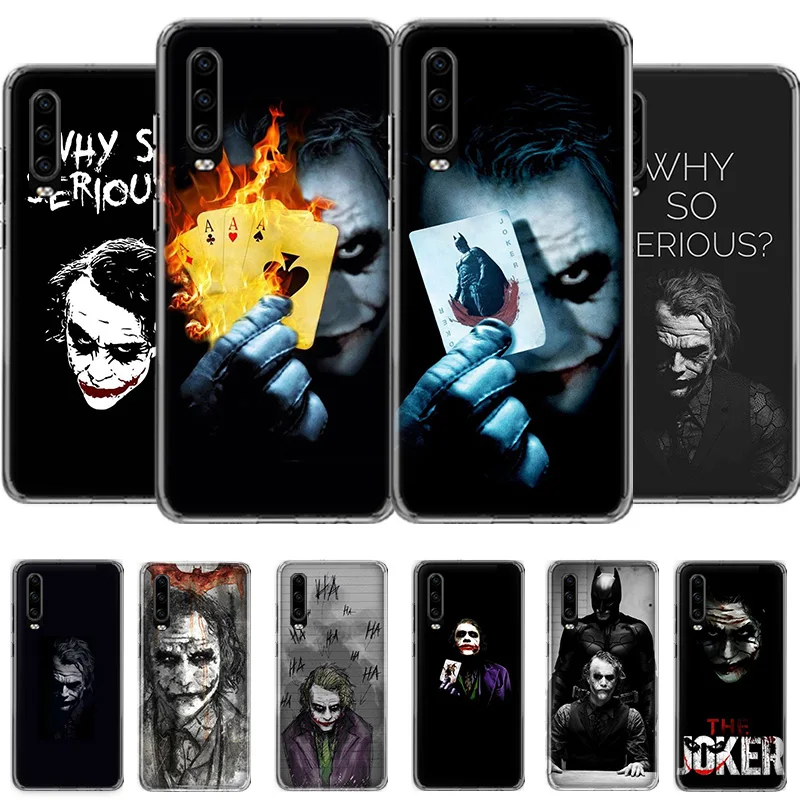 

Heath Ledger Joker The Dark Knight movie Phone Case For Huawei Honor Y 5 6 7 8 9 10 20 LITE A X S Pro NO/Finger Cover Coque soft