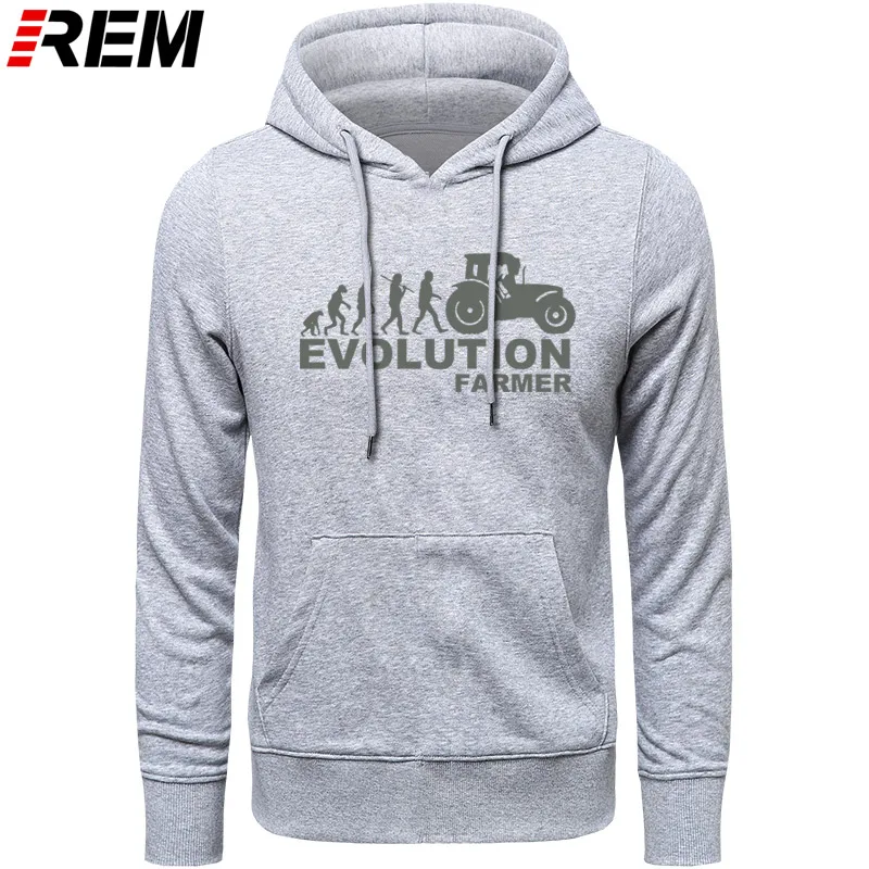 REM Farmer Evolution мужские толстовки сельскохозяйственный трактор Fendt Claas Machinery с длинным рукавом модные толстовки с принтом, толстовки - Цвет: GRAY GRAY